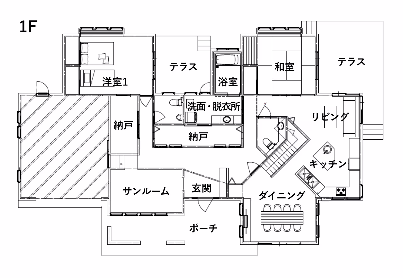 1F 間取り（レイアウト）